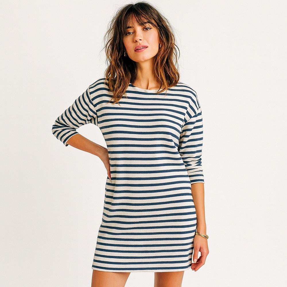 Patagonia Organic Cotton French Stripe Shift Dress‎ Sz M